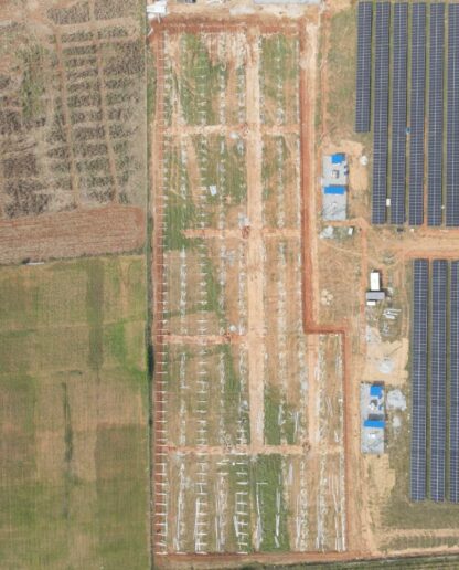 Top view of Ground mount project