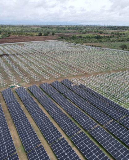 Fixed tilt ground mount solar structure