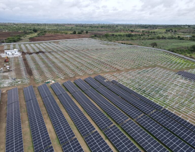 Fixed tilt ground mount solar structure