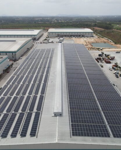 Industrial rooftop solar project by IndusAssist