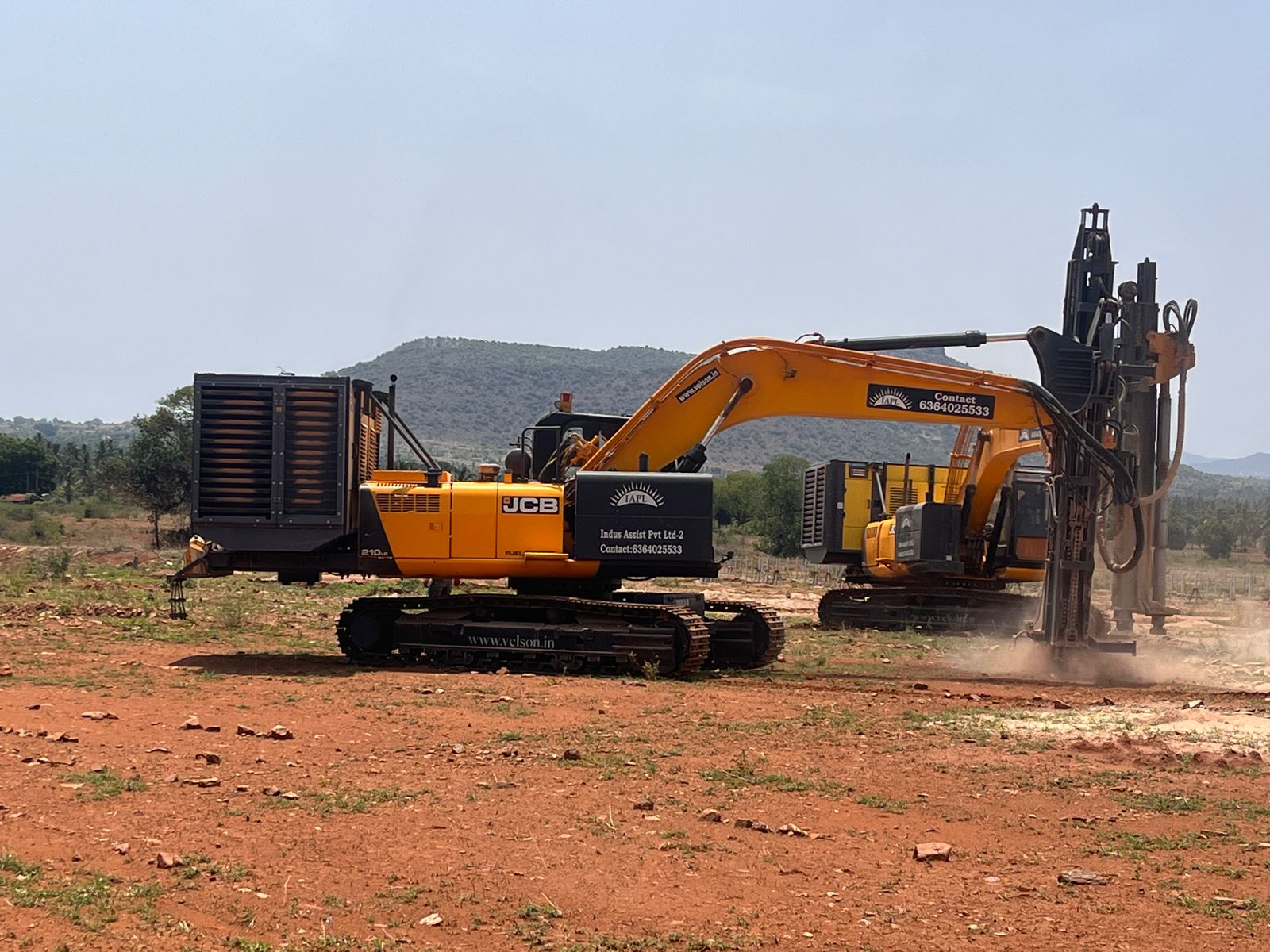 DTH drilling machine for construction projects